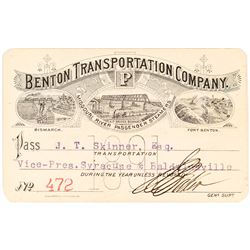 Benton Transportation Company Steamer Pass (1891)