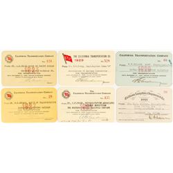 California Transportation Company Steamer Pass Collection