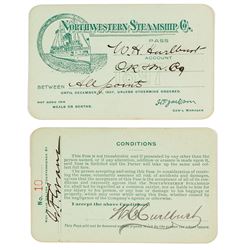 Northwestern Steamship Co. Annual Pass (1897) (Alaska Gold Rush)