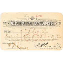 Oregon Railway & Navigation Company Steamer Pass (1885)