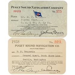 Puget Sound Navigation Company Steamer Passes