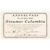 Image 1 : Steamer Columbia Annual Pass (1902)