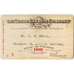 Globe Express Company Annual Pass (1911)