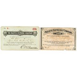 Pacific Express Company Passes: 1880 & 1886