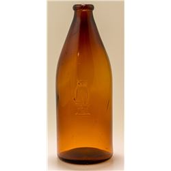Rare Amber Owl Bottle