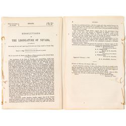 1867 Resolution to Make the Carson City Mint Larger