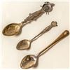 Image 1 : Three Small Mining Souvenir Silver Spoons: Dawson, Denver, Seattle