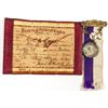 Image 1 : Alder Gulch Aerie Fraternal Order of Eagles Ribbon and ID Card