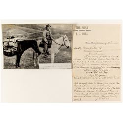 Saloon Letter from the Mint Saloon in Wisdom MT.