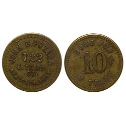 John B. Pozega, Anaconda, Montana Token (10c)