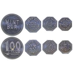 Billings Complete Set of Mint Bar Tokens