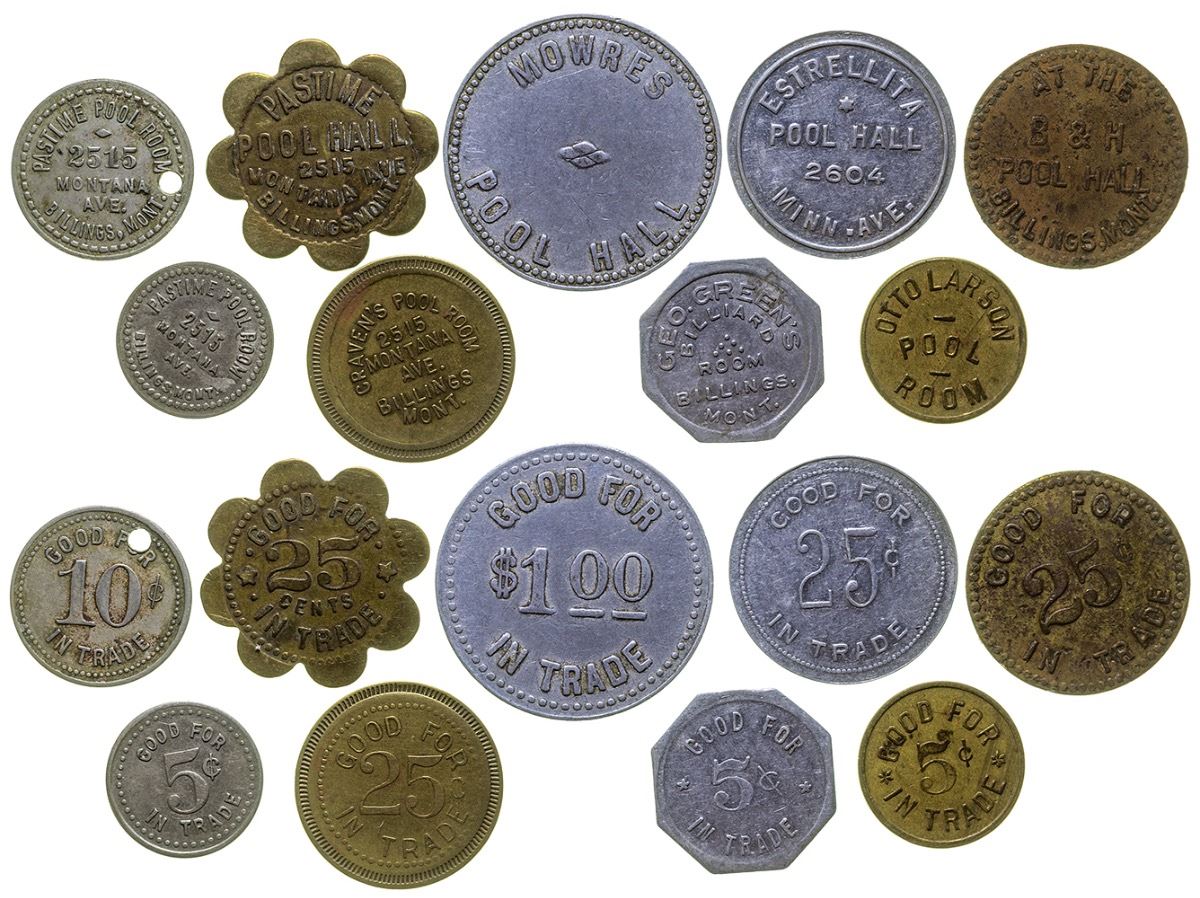Billings Pool Hall Tokens