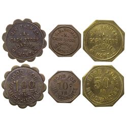 Three R-6 Broadview Tokens: J.R. Thomas