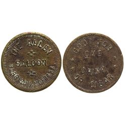 R-9 The Allen Saloon Token (Harrison, Montana)