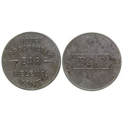 Hotel Broadwater Bar Token (Helena, Montana)