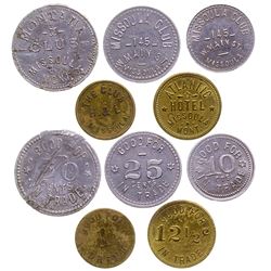 Missoula 'Clubs' and Atlantic Hotel Tokens