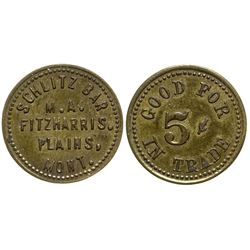 Schlitz Bar Token (Plains, Montana)