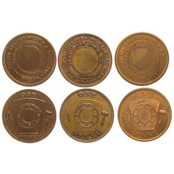 3 Polson Masonic Pennies