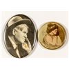 Image 1 : Two Montana Advertising Mirrors: Charles Russell & Victorian Woman