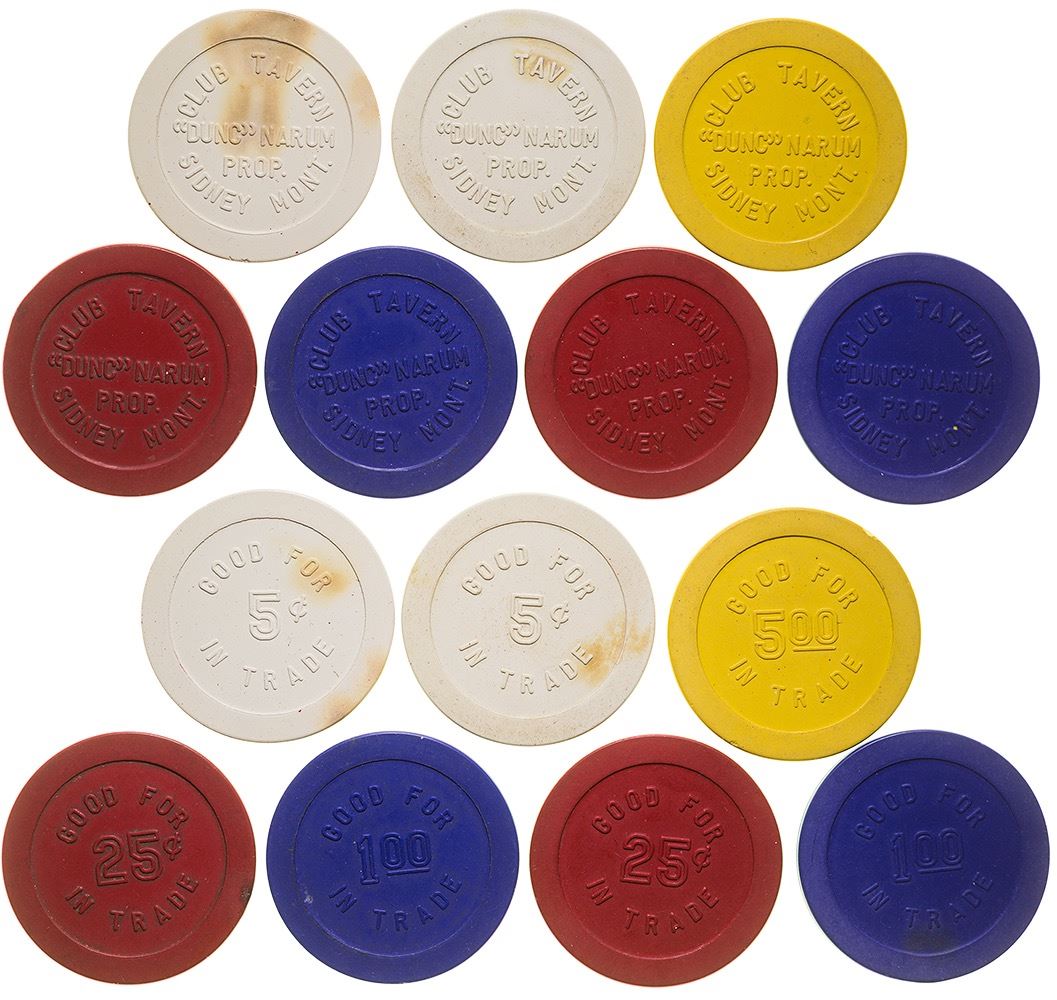 Sydney Club Tavern Gaming Chip Tokens - Holabird Western Americana ...