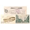 Image 1 : Indian Trader Check and 2 Postcards to Fort Logan Trader