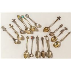 15 Small Souvenir Silver Spoons