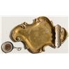 Image 1 : Pan-American Exposition Pair: Indian Head Penny Keychain and Souvenir Ashtray