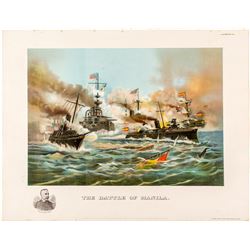 The Battle of Manila Color Lithograph