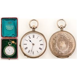 A. H. Hutchin Silver Pocket Watch