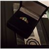 Image 1 : RING - 10K YELLOW GOLD - .3CT MARQUIS FACETTED EMERALD AND 6 VS CLARITY DIAMONDS - 2.4 GRAMS TW - IN
