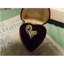 RING - SWAROVSKI - CRYSTAL ELEMENTS - "MIRIUM GOLDIN" - INCLUDES 156 SWAROVSKI CRYSTALS TOTALLING ~3