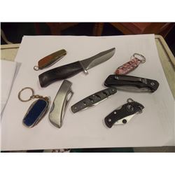ASSORTED KNIVES - 8 TTL - INCLUDES HUNTING KNIFE