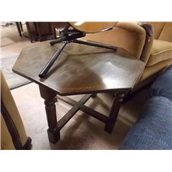 PARLOUR TABLE CIRCA 1910 - EDWARDIAN - INLAID AND SATIN RIBBON DETAIL - ~2' TALL