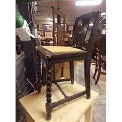 VINTAGE VICTORIAN BARLEY TWIST CHILD'S CHAIR - CIRCA 1910
