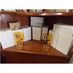 SHELF OF NEW CANDLE HOLDERS - APPROX 20