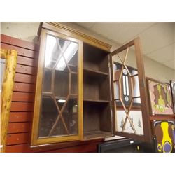 VINTAGE CHINA CABINET - WALL MOUNTED