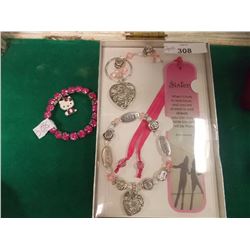 SISTER COLLECTION - NEW "SISTER BRACELET - BOOK MARK & KEY CHAIN & HELLO KITTY BRACELET - ALL ONE LO