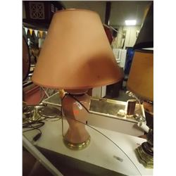 PINK TABLE LAMP + BRASS TABLE LAMP = 2 TTL
