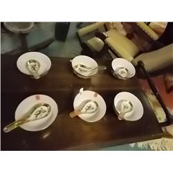 ORIENTAL BOWLS WITH SPOONS - 12 PC