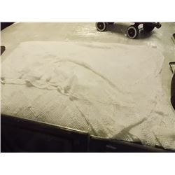 HAND CROTCHED BLANKET - WHITE -  QUEEN