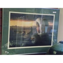 FRAMED PRINT - ESKIMO CHILD - SIGNED - TOK HAUNG LIMITED EDITION