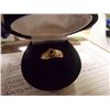 Image 1 : RING - 10KT YELLOW GOLD WITH SOLITAIRE .24CT OVAL FACETED GARNET GEMSTONE - BAZEL-SET - INCLUDES CER