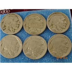 6 Buffalo Nickels