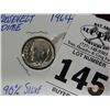 Image 1 : 1964 Roosevelt Dime 90% Silver