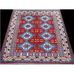 Unique square size exquisite fine handmade Karabak rug
