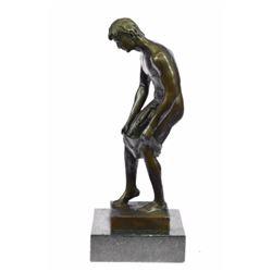 Underwear Model Gay Interest Bronze Sculpture on Marble