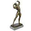 Image 5 : Bodybuilder Muscular bronze Figurine on marble base