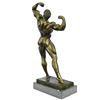 Image 6 : Bodybuilder Muscular bronze Figurine on marble base