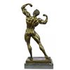 Image 7 : Bodybuilder Muscular bronze Figurine on marble base