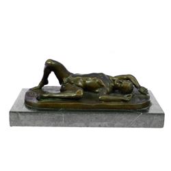 Nude Man Bronze Figurine on marble base